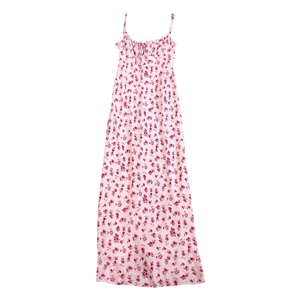 Vintage Y2K Jonathan Martin Pink Floral Maxi Dress Y2K Cottage Coquette Size 11